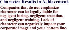 Character Training and Consulting  for Business and Businessmen
